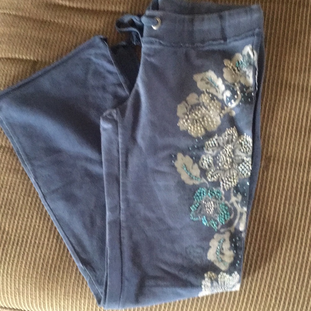 Miss Me Drawstring Bootcut Sweats Size Medium